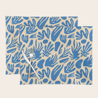 Blue nature leaf shape art pattern Placemat Gallery Image 1