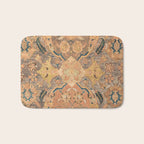 Persian Motif III // 17th Century Ornate Rose Gold Silver Royal Blue Yellow Flowery Accent Rug Patte Bath Mat Gallery Image 1