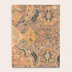 Persian Motif III // 17th Century Ornate Rose Gold Silver Royal Blue Yellow Flowery Accent Rug Patte Notebook Gallery Image 4