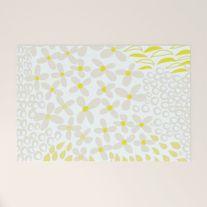 Sweet Modern Summer Petals Welcome Mat Gallery Image 1