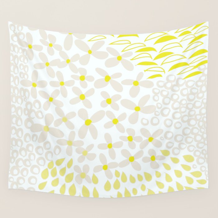 Sweet Modern Summer Petals Wall Tapestry Gallery Image 4