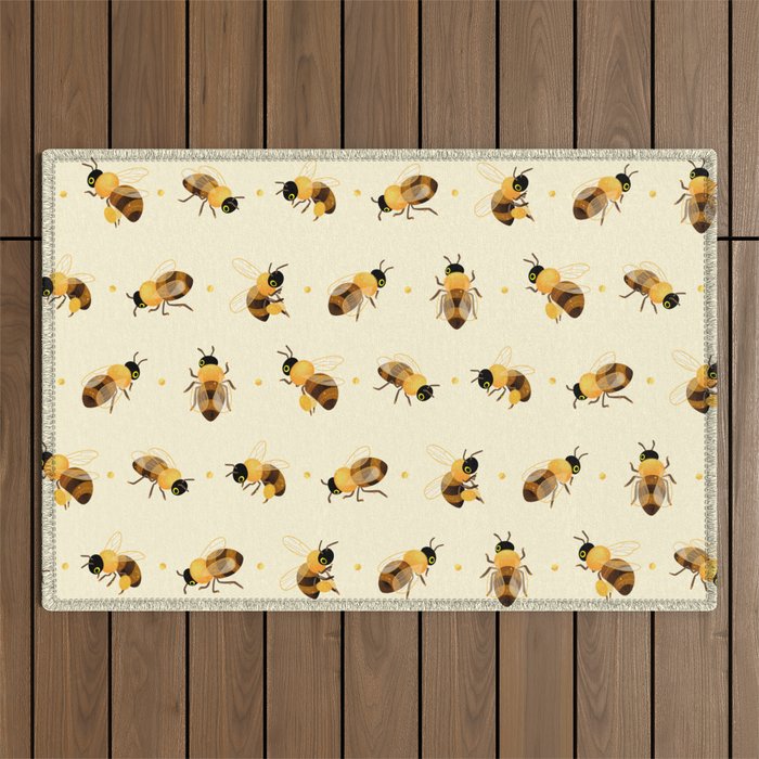 Honey bees Outdoor Rug Gallery Image 1
