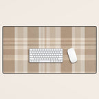 Plaid Prints, Brown and Beige Desk Mat Gallery Image 1