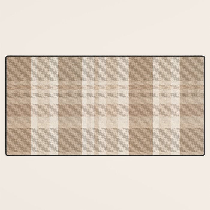 Plaid Prints, Brown and Beige Desk Mat Gallery Image 3