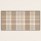 Plaid Prints, Brown and Beige Desk Mat Gallery Image 3