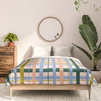Gingham Pattern - green, blue and orange colors Comforter Gallery Image 3