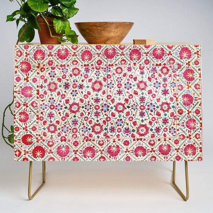 Kermina Suzani South West Uzbekistan Embroidery Print Credenza Gallery Image 1