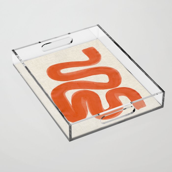 Orange Amazon River Acrylic Tray Gallery Image 1