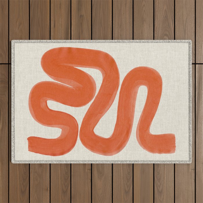 Orange Amazon River Outdoor Rug Gallery Image 1