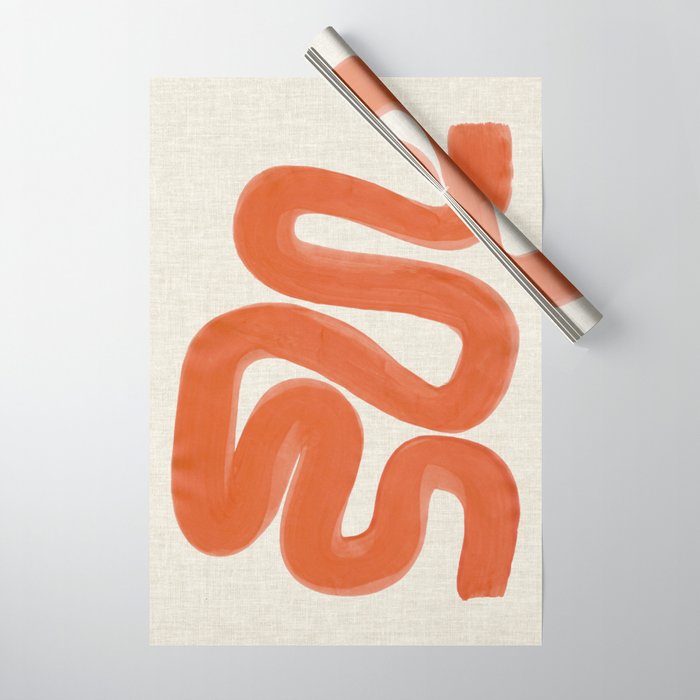 Orange Amazon River Wrapping Paper Gallery Image 1