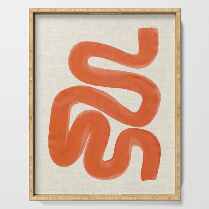 Orange Amazon River Serving Tray Gallery Image 1