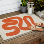 Orange Amazon River Outdoor Rug Gallery Image 2