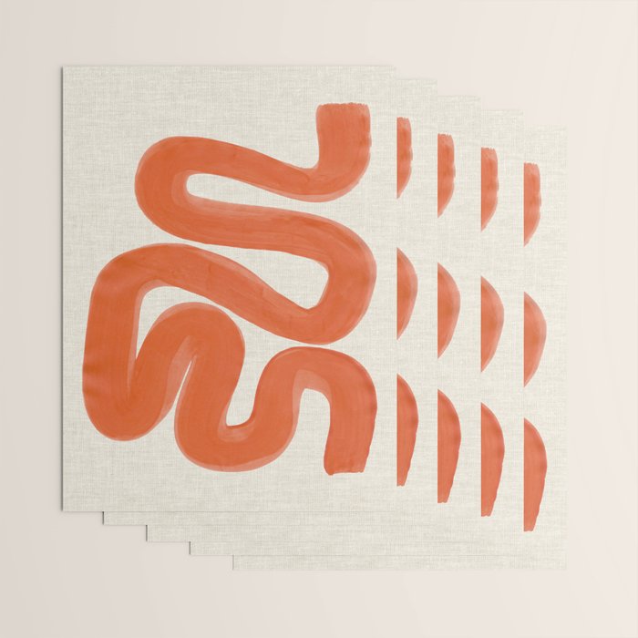 Orange Amazon River Wrapping Paper Gallery Image 3