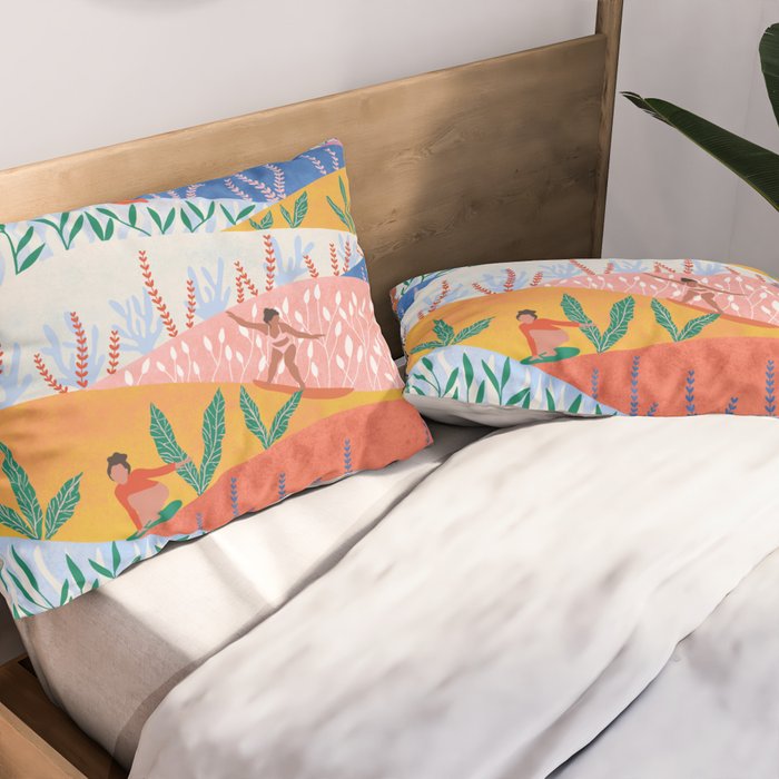 Surfer Girls Pillow Sham Gallery Image 2