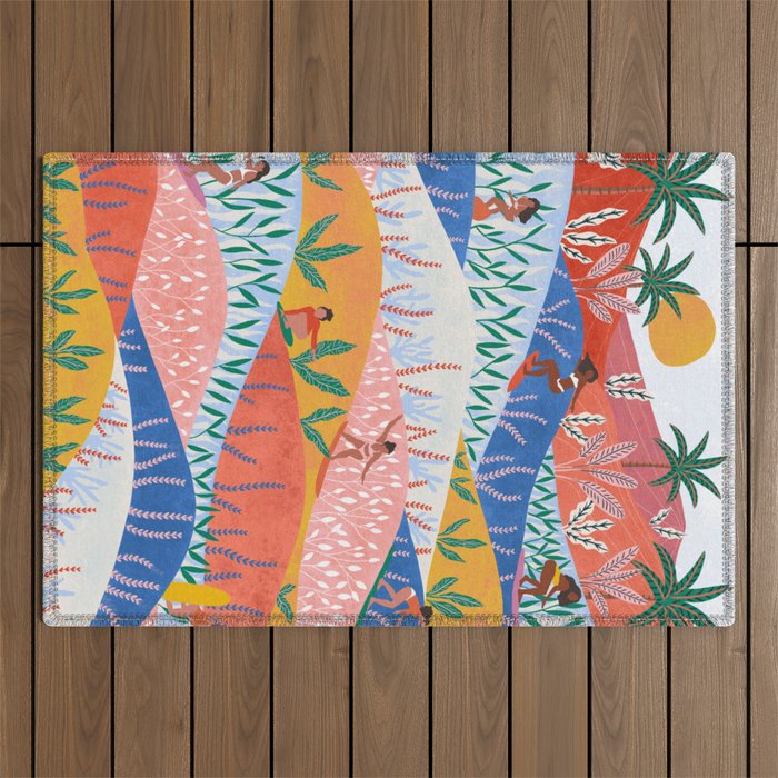 Surfer Girls Outdoor Rug Gallery Image 1
