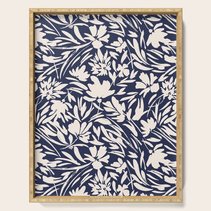 Wild floral strokes I Serving Tray Gallery Image 1