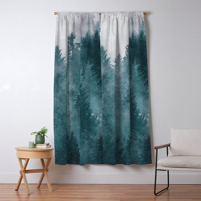 Foggy Forest 4 Window Curtain Gallery Image 1