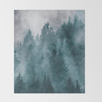 Foggy Forest 4 Throw Blanket Gallery Image 2