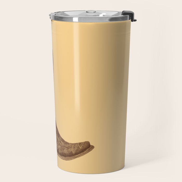Brown Cowgirl Boot Travel Mug Gallery Image 2