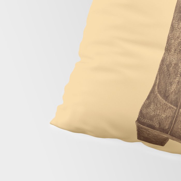 Brown Cowgirl Boot Pillow Sham Gallery Image 4