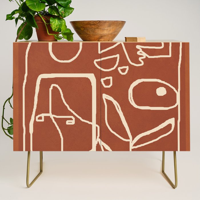 Paleolithic Abstract Art 1 Credenza Gallery Image 1