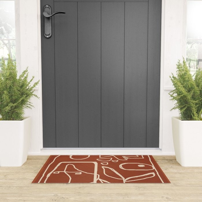 Paleolithic Abstract Art 1 Welcome Mat Gallery Image 3