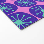 Mid Century Modern Atomic Dots Retro Pattern Purple Pink Welcome Mat Gallery Image 2