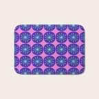 Mid Century Modern Atomic Dots Retro Pattern Purple Pink Bath Mat Gallery Image 1