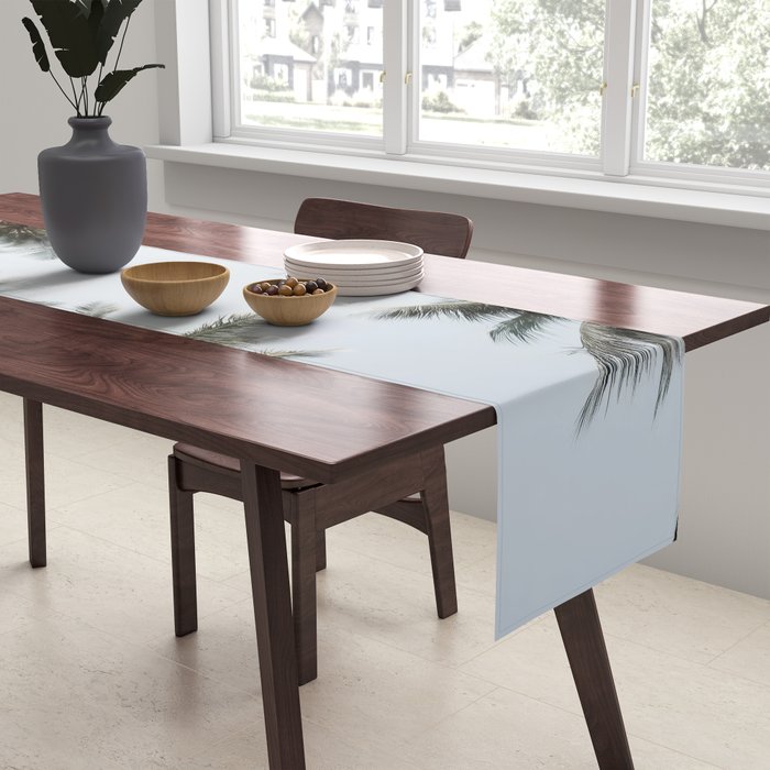 Palm Canopy - Minimal Tropical Wall Art Table Runner Gallery Image 2