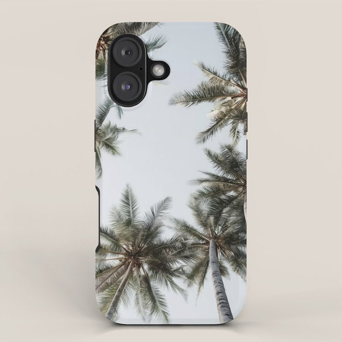 Palm Canopy - Minimal Tropical Wall Art iPhone Case Gallery Image 1
