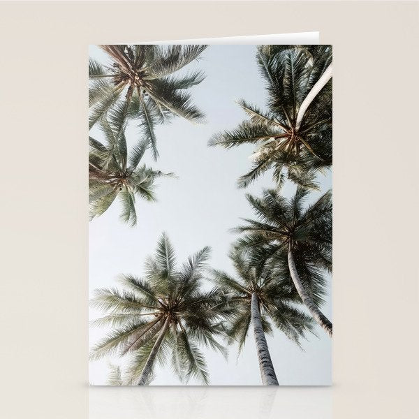 Palm Canopy - Minimal Tropical Wall Art Stationery Card Gallery Image 1