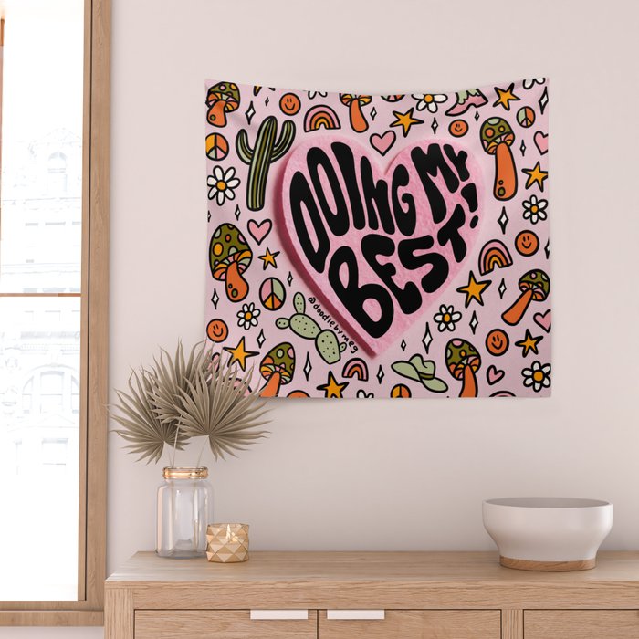 Doing My Best Wall Tapestry Gallery Image 2