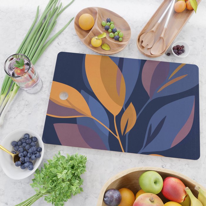 Scorpio Dark Abstract Botanical Cutting Board Gallery Image 2