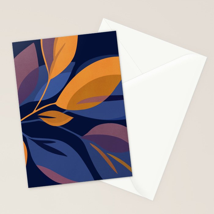 Scorpio Dark Abstract Botanical Stationery Card Gallery Image 2