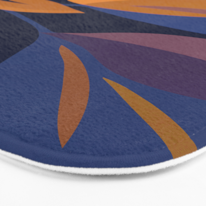 Scorpio Dark Abstract Botanical Bath Mat Gallery Image 3