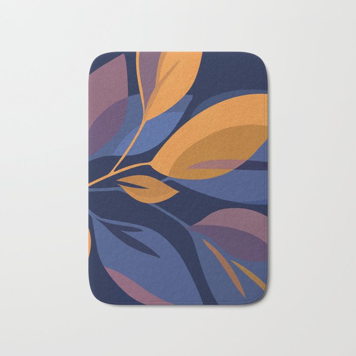 Scorpio Dark Abstract Botanical Bath Mat Gallery Image 1