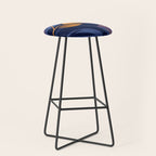 Scorpio Dark Abstract Botanical Stool Gallery Image 1