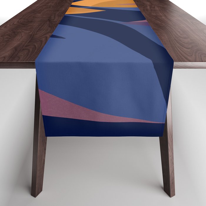 Scorpio Dark Abstract Botanical Table Runner Gallery Image 1