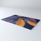 Scorpio Dark Abstract Botanical Rug Gallery Image 3