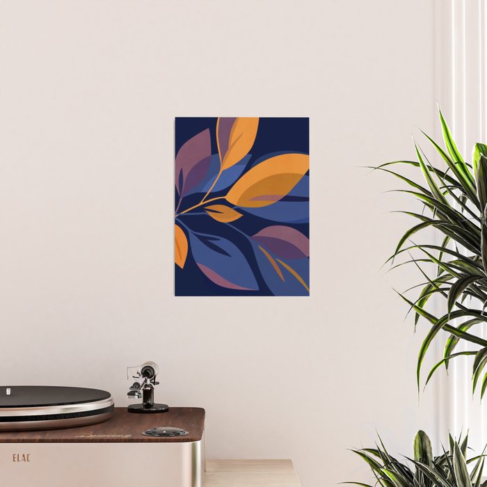 Scorpio Dark Abstract Botanical Poster Gallery Image 2