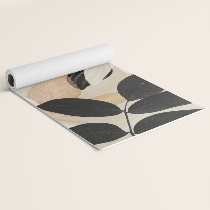 Minimal Abstract Art Tropical Leaves 2 Yoga Mat Gallery Image 2