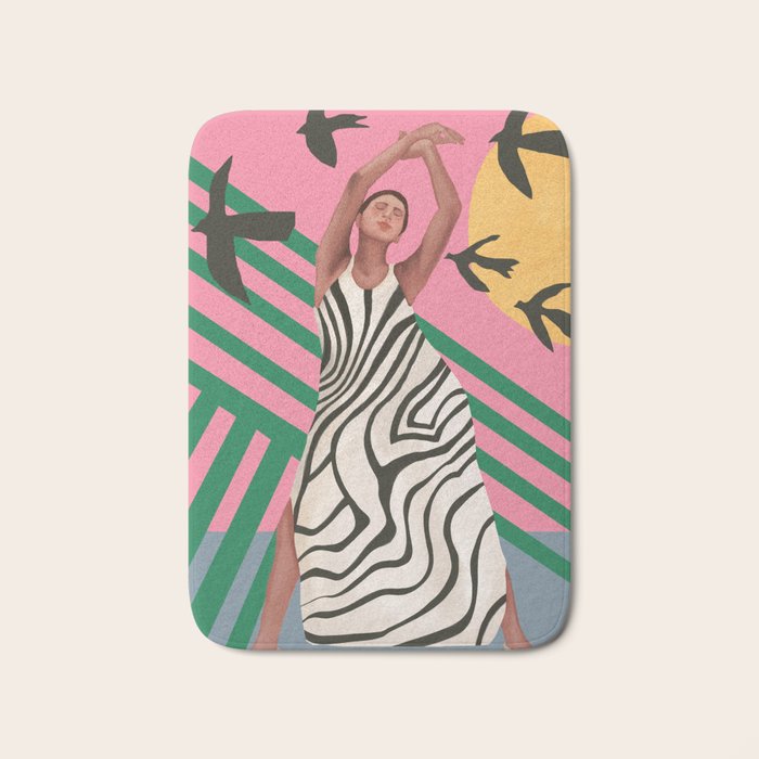 The Zebra Ate the Sun Bath Mat Gallery Image 1