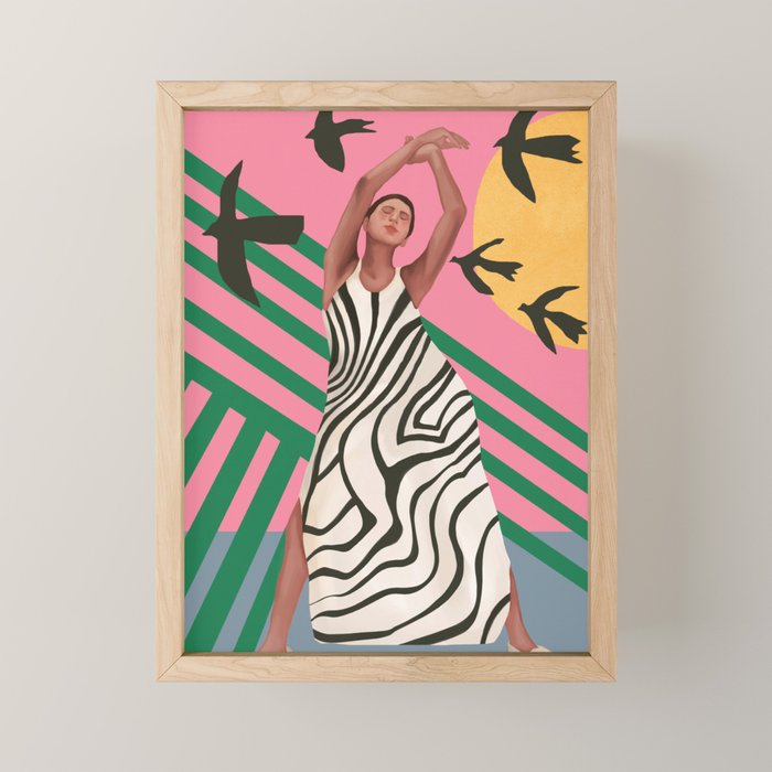 The Zebra Ate the Sun Mini Art Print Gallery Image 1