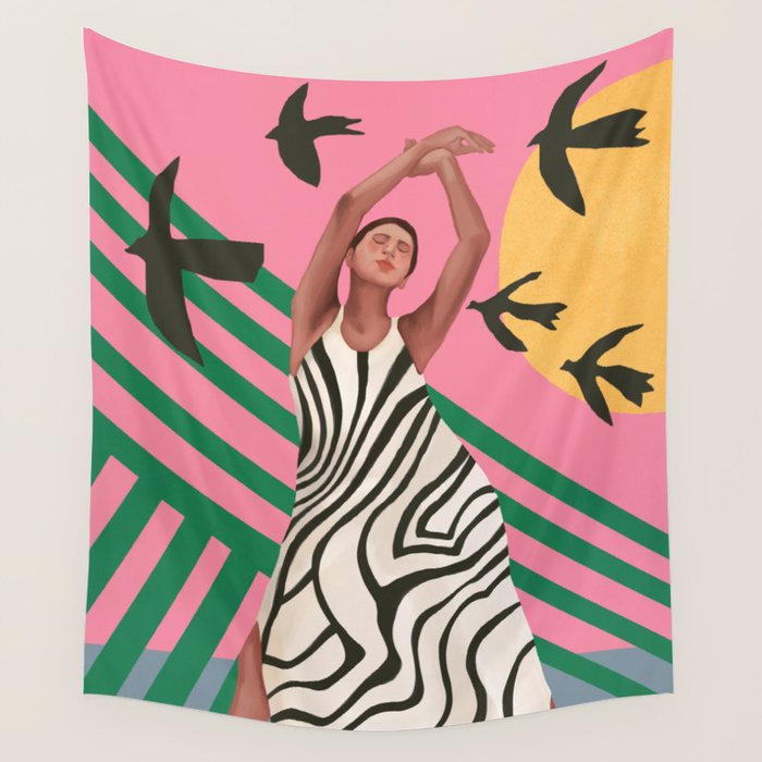 The Zebra Ate the Sun Wall Tapestry Gallery Image 4