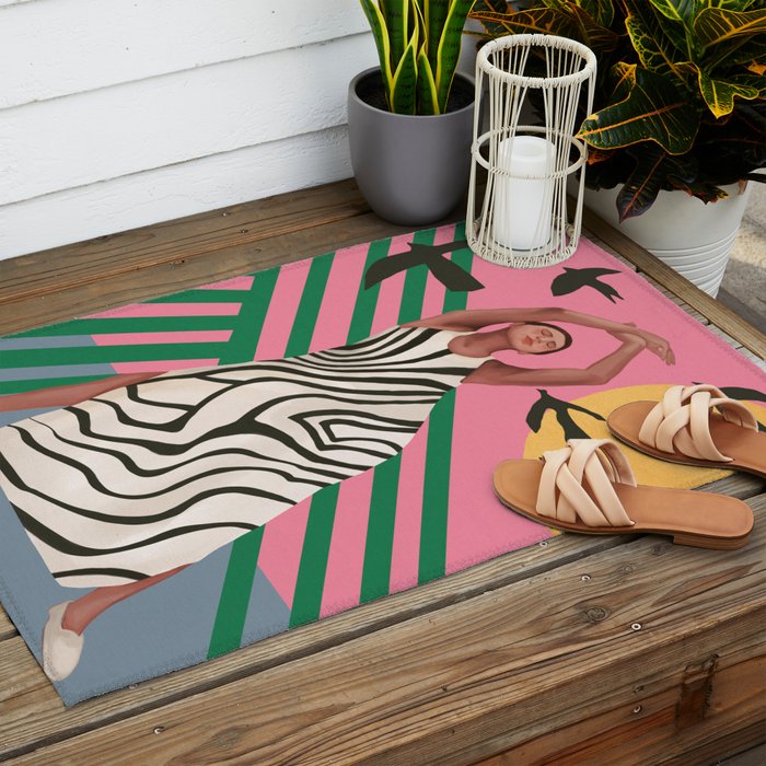The Zebra Ate the Sun Outdoor Rug Gallery Image 2