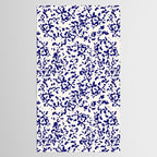 Mediterranean blue handmade floral Tablecloth Gallery Image 2