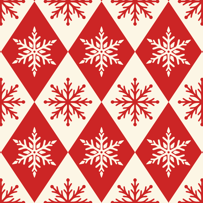 Festive Red & White Snowflake Pattern Coffee Mug Gallery Image 2