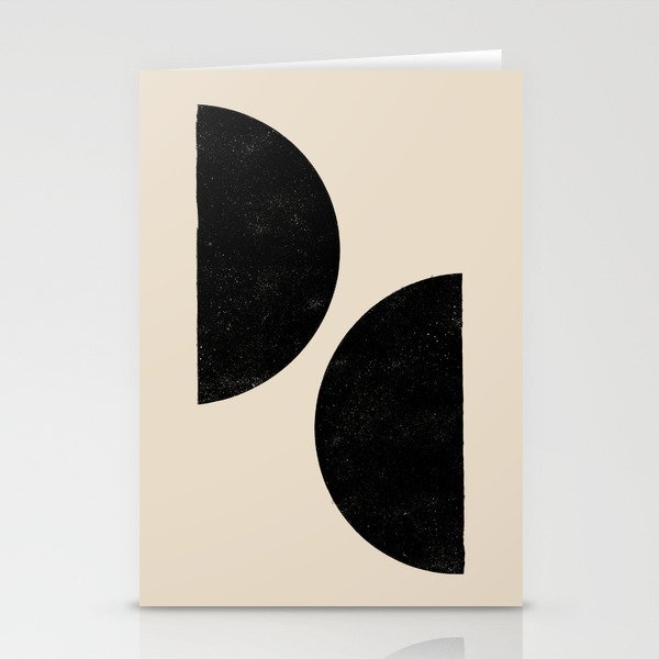 Half Moons in Black + Cream Stationery Card Gallery Image 2