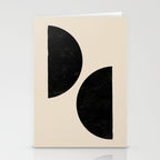 Half Moons in Black + Cream Stationery Card Gallery Image 2