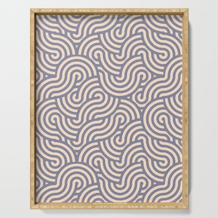SWIRL Steel and Oat Serving Tray Gallery Image 1